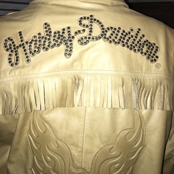 Harley Davidson BUCKSKIN LEATHER LINED IN SATIN😮 - Picture 2 of 8